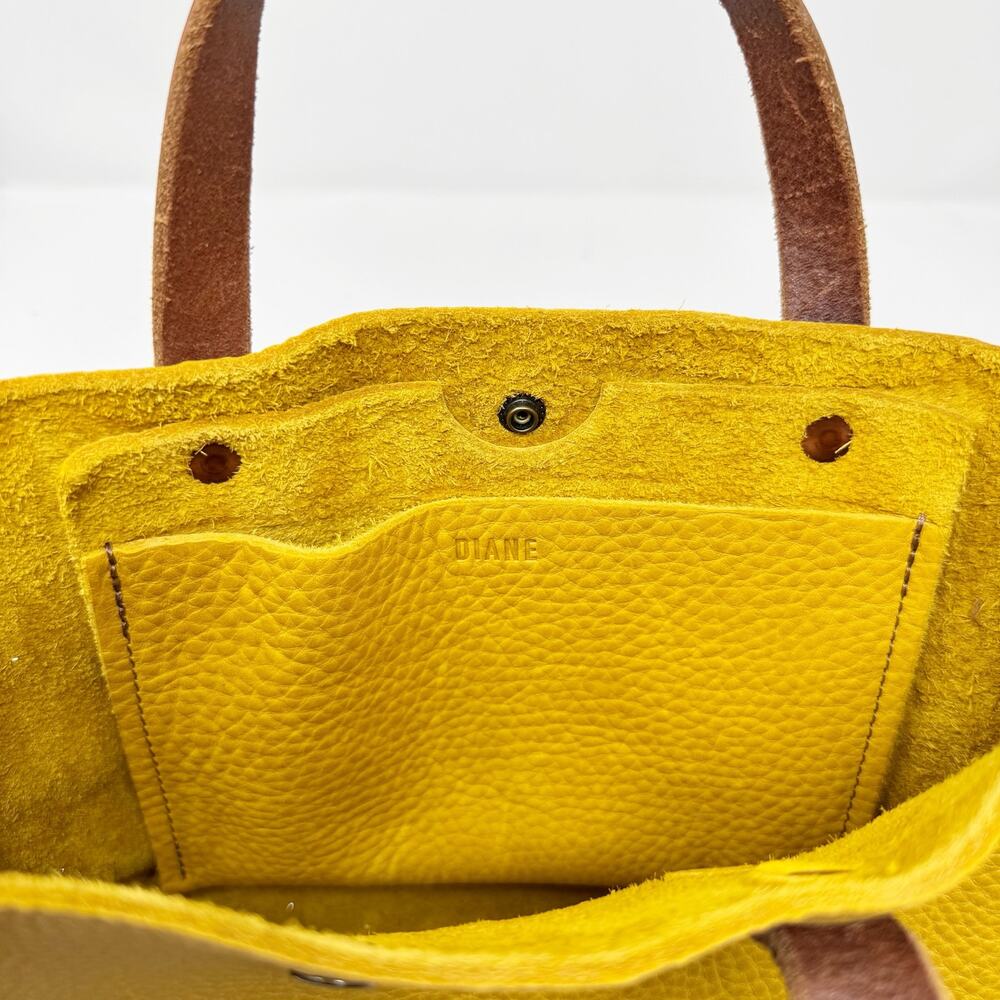 Go Forth Goods Avery Golden Sun Leather Crossbody Tote Handmade USA Quiet Luxury - Picture 10 of 10